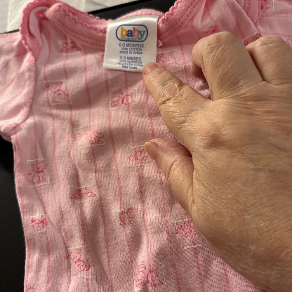 Baby connection Pink Patterned Baby Bodysuit 0-3 months - Picture 3 of 3